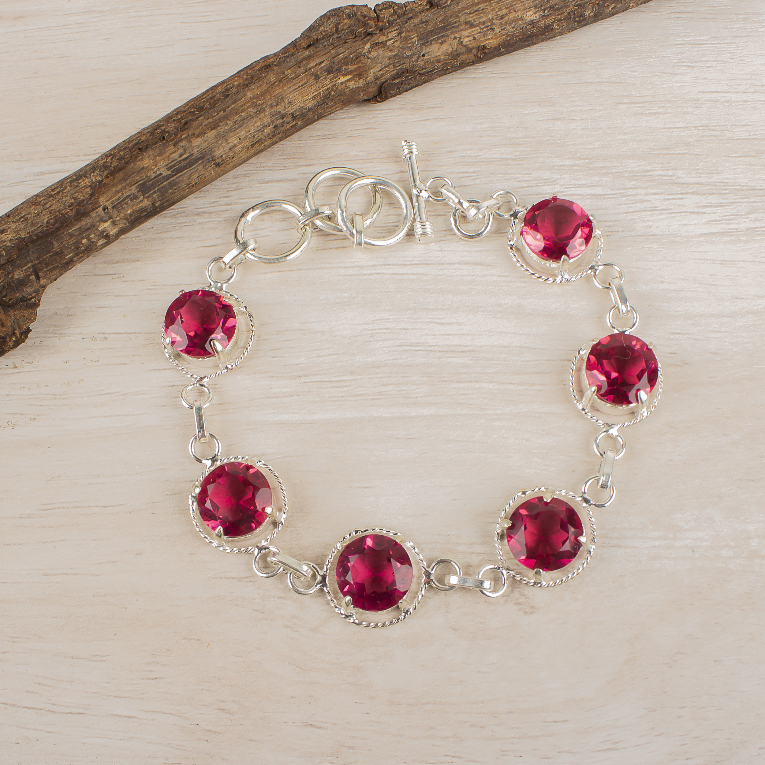 Fana Pear-Shaped Diamond & Ruby Bracelet B1602R-14kt-Rose | Harris Jeweler  | Troy, OH